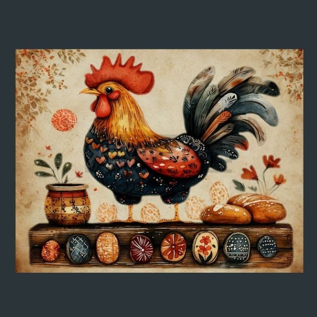 Rooster-Sunrise-4-Metal-Prints
