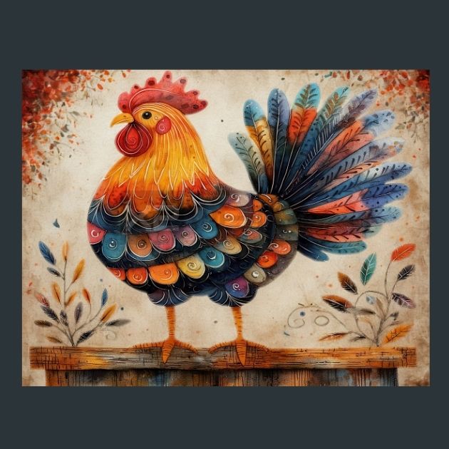 Rooster-Sunrise-53-Metal-Prints