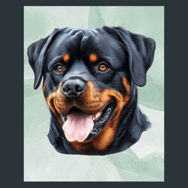 Rottweiler 1 Metal Wall Art and Desktop Mouse Pad by X2Metal