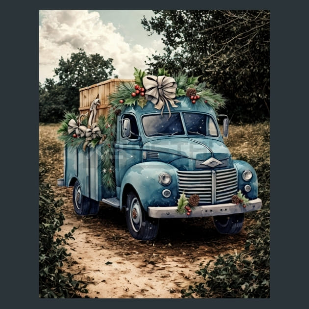 Rustic Truck Ride 10 Metal Wall Art and Desktop Mouse Pad by X2Metal