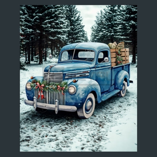 Rustic Truck Ride 17 Metal Wall Art and Desktop Mouse Pad by X2Metal
