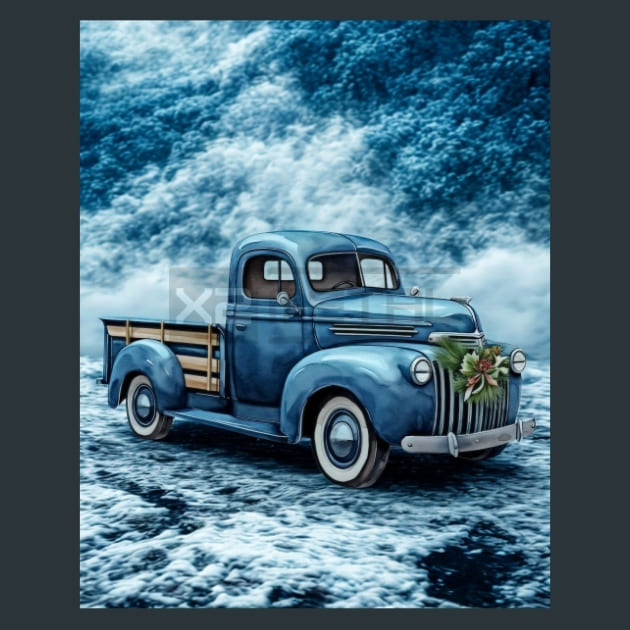 Rustic Truck Ride 18 Metal Wall Art and Desktop Mouse Pad by X2Metal