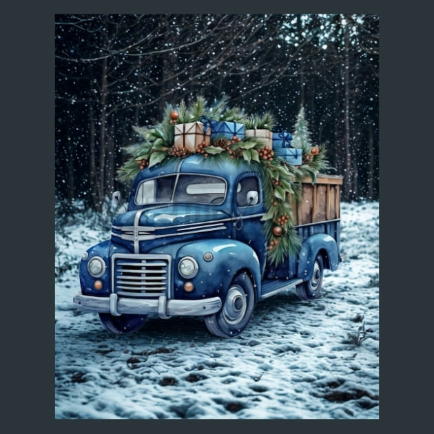 Rustic Truck Ride 19 Metal Wall Art and Desktop Mouse Pad by X2Metal