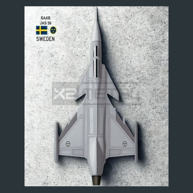 SE-JAS-39-Jet-Metal-Prints