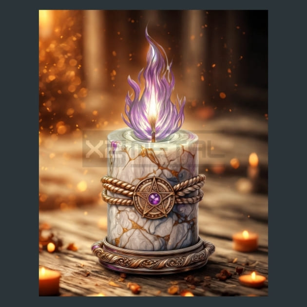 Sacred Candle Metal Wall Art and Desktop Mouse Pad by X2Metal