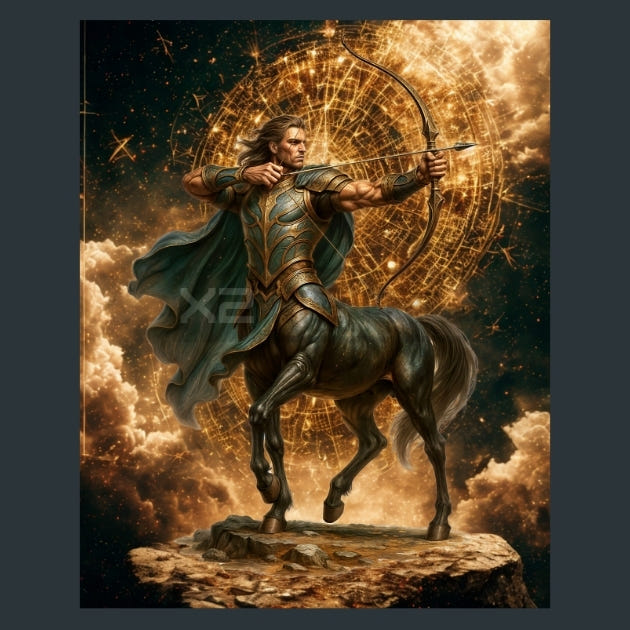 Sagittarius-Zodiac-Signs-Warriors Metal Wall Art and Desktop Mouse Pad by X2Metal