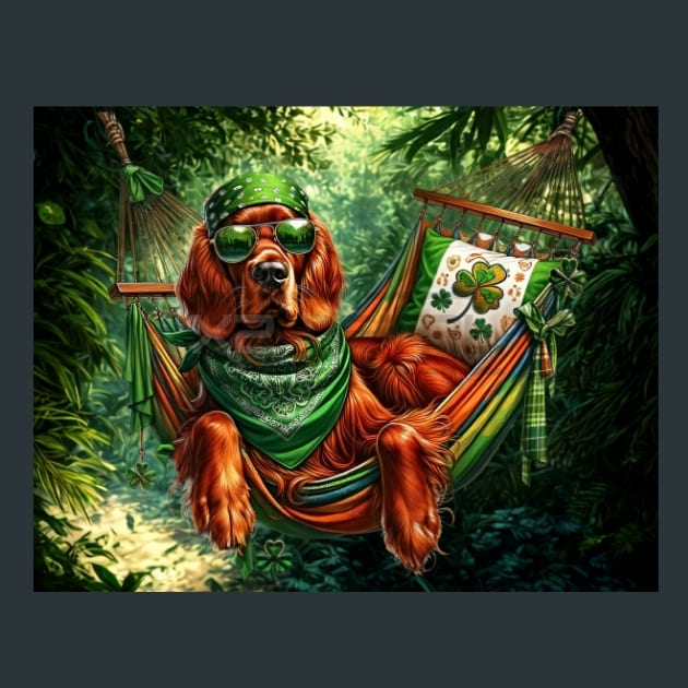 Saint Patricks Day Dog 7 Metal Wall Art and Desktop Mouse Pad by X2Metal