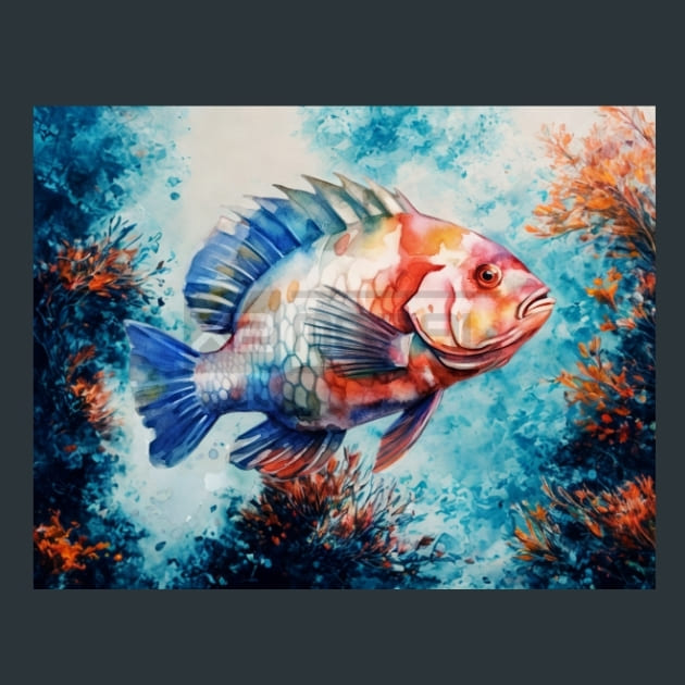 Saltwater Fish 15 Metal Wall Art and Desktop Mouse Pad by X2Metal