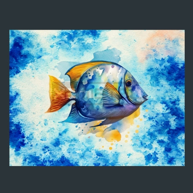 Saltwater Fish 7 Metal Wall Art and Desktop Mouse Pad by X2Metal