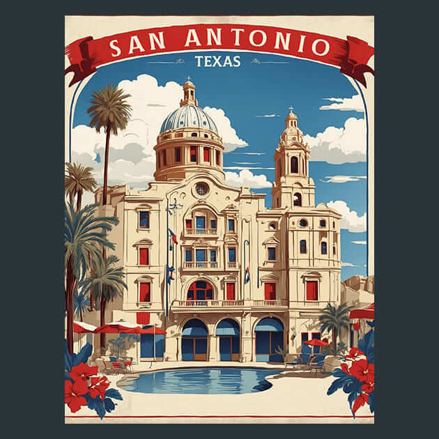 San Antonio Metal Wall Art and Desktop Mouse Pad by X2Metal