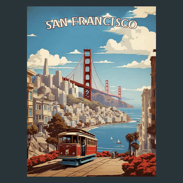San Francisco Metal Wall Art and Desktop Mouse Pad by X2Metal