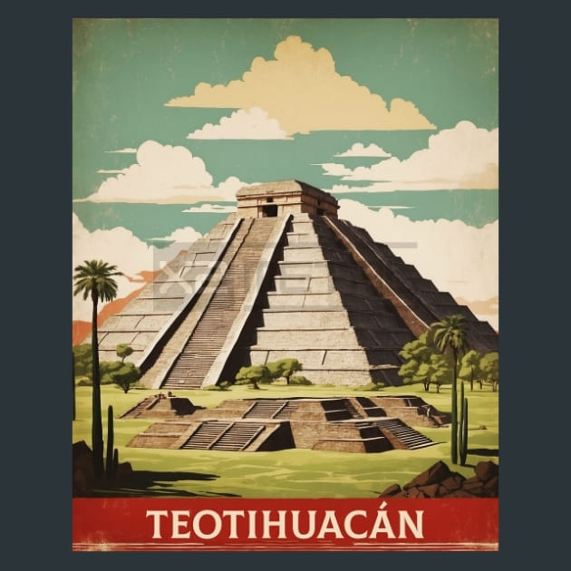 San Juan Teotihuacn 2 Mexico Metal Prints Posters and Mouse Pads