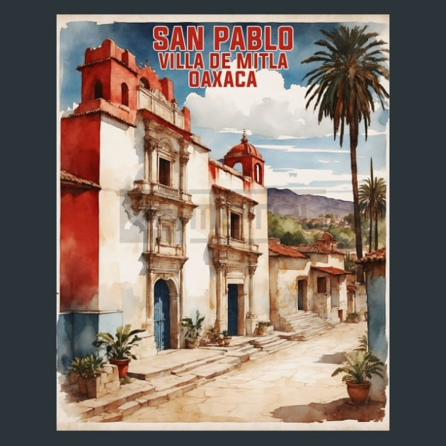 San Pablo Villa de Mitla Oaxaca Mexico Metal Print Poster and Mouse Pad