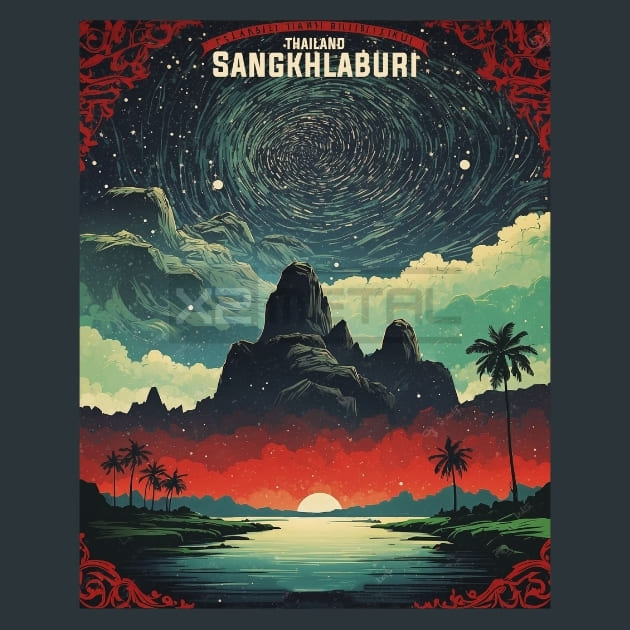 Sangkhlaburi Thailand Metal Prints Posters and Mouse Pads