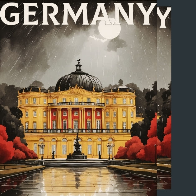 Sanssouci Palace And Park Germany Metal Wall Art and Desktop Mouse Pad by X2Metal