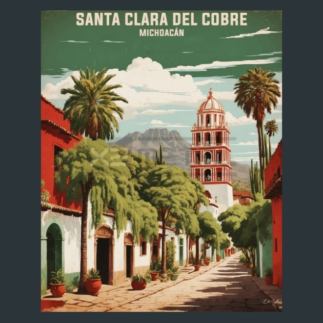 Santa Clara del Cobre Michoacn Mexico Metal Wall Art and Desktop Mouse Pad by X2Metal