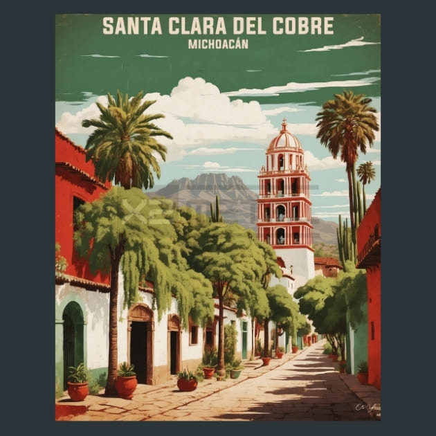 Santa Clara del Cobre Michoacn Mexico Metal Print Poster and Mouse Pad