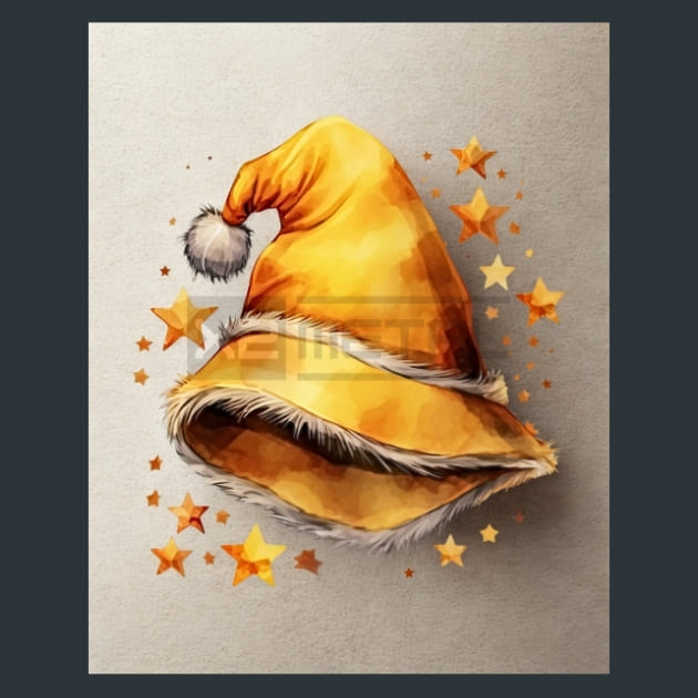 Santa Hat 1 Metal Wall Art and Desktop Mouse Pad by X2Metal