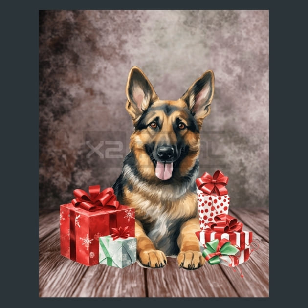 Santa’s Shepherds 1 Metal Wall Art and Desktop Mouse Pad by X2Metal