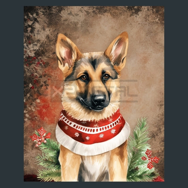Santa’s Shepherds 5 Metal Wall Art and Desktop Mouse Pad by X2Metal