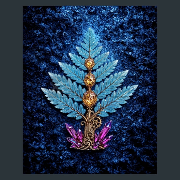 Sapphire_Fern_metal_prints_posters_mouse_pads