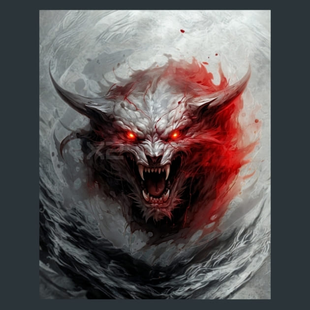 Scary Monsters 18 Metal Wall Art and Desktop Mouse Pad by X2Metal