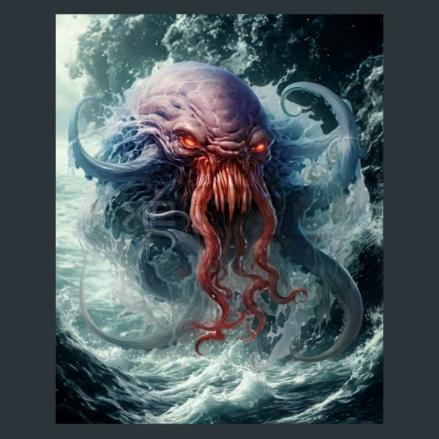 Scary Monsters 19 Metal Wall Art and Desktop Mouse Pad by X2Metal