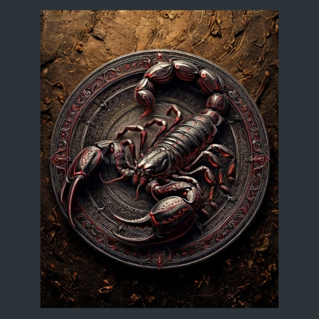Scorpio-Zodiacs-Signs1 Metal Wall Art and Desktop Mouse Pad by X2Metal