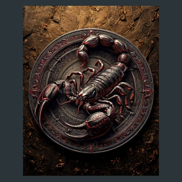 Scorpio-Zodiacs-Signs1 Metal Wall Art and Desktop Mouse Pad by X2Metal