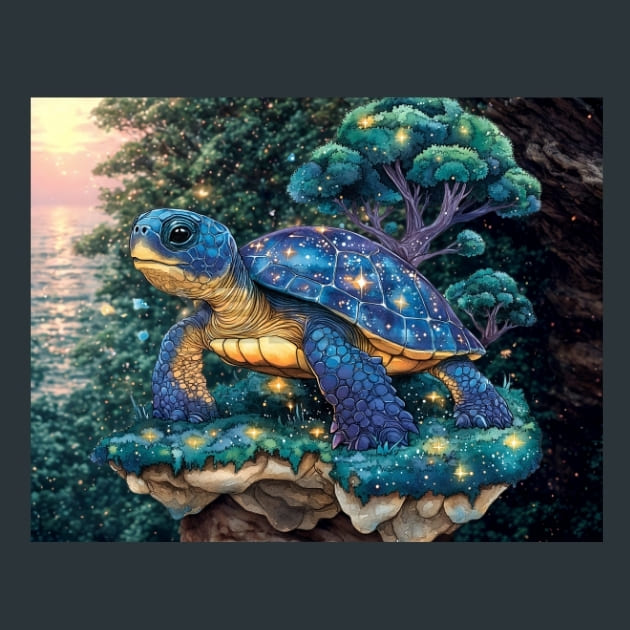 Seagrass Spirit Turtles Metal Wall Art and Desktop Mouse Pad by X2Metal