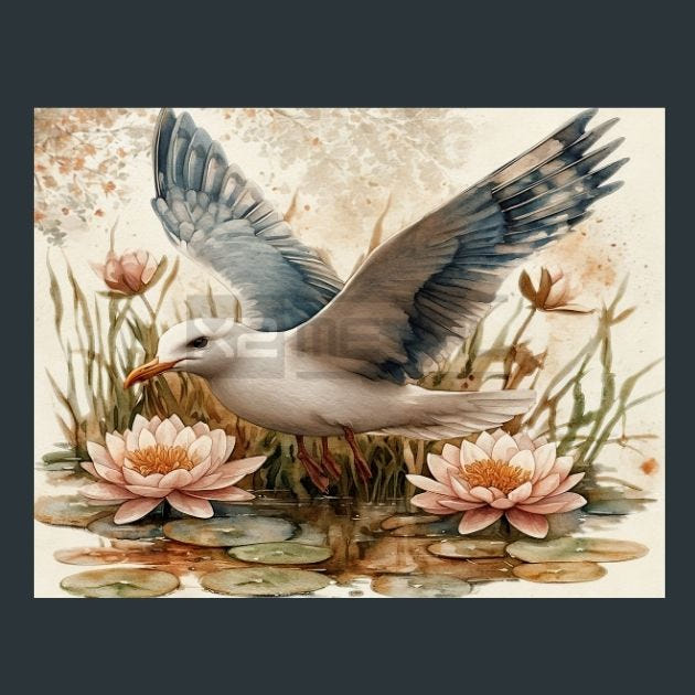 Seagull Shore 9 Metal Wall Art and Desktop Mouse Pad by X2Metal