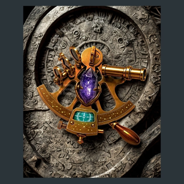 Sextant-Steampunk_metal_prints_posters_mouse_pads