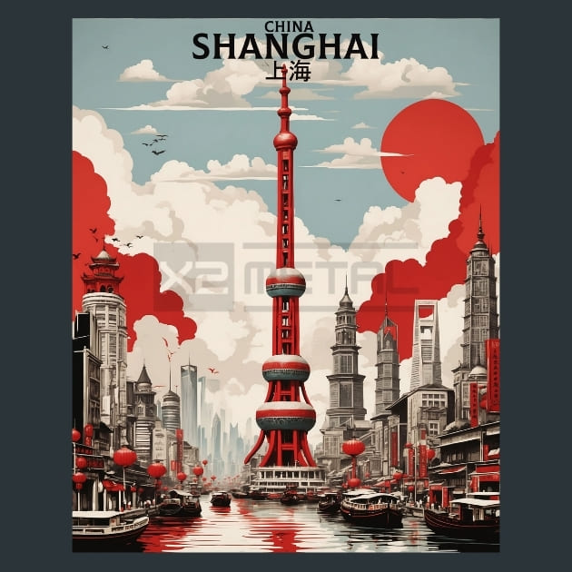 Shanghai China Metal Prints Posters And – Metal Print &amp; Mouse Pad | ChromaLuxe | Made in Iowa USA