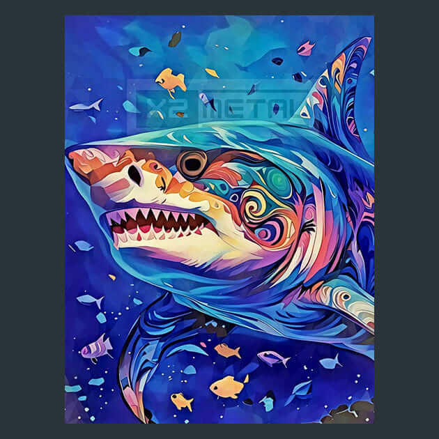 Shark Bliss Fish – Metal Print &amp; Mouse Pad | ChromaLuxe | Made in Iowa USA