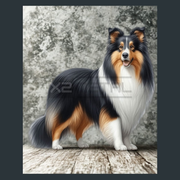 Shetland 2 Metal Wall Art and Desktop Mouse Pad by X2Metal