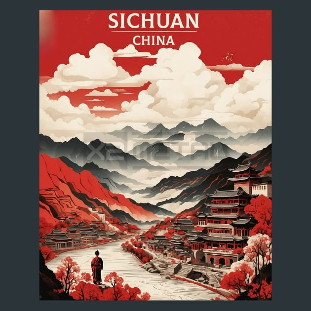 Sichuan province China Metal Wall Art and Desktop Mouse Pad by X2Metal