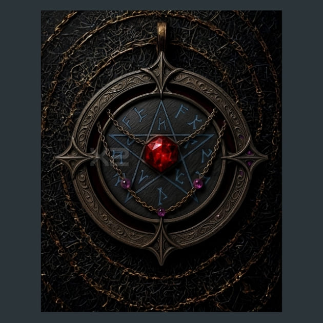 Sigil-Gothic Alchemy Metal Wall Art and Desktop Mouse Pad by X2Metal