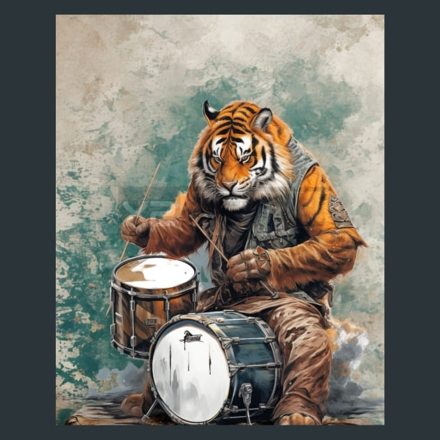 Silent Blue Tiger – Metal Print &amp; Mouse Pad | ChromaLuxe | Made in Iowa USA