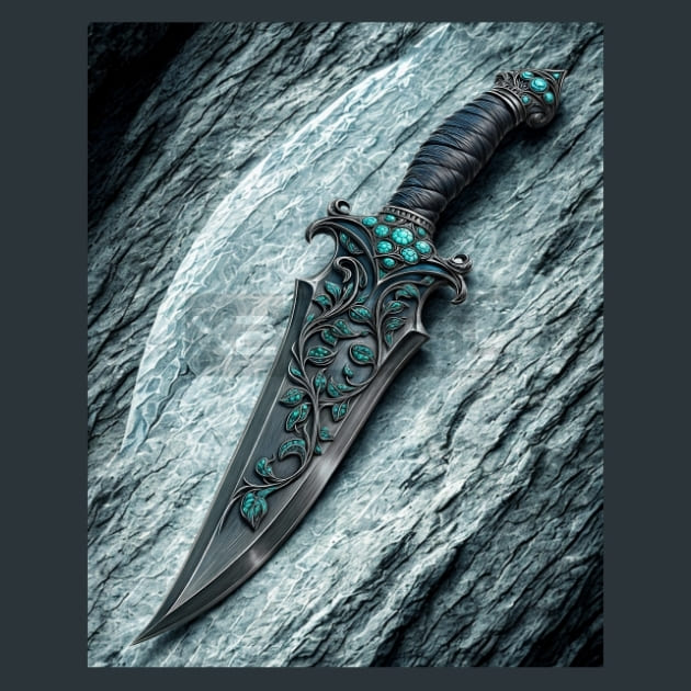 Silver-Witch-Slaying-Dagger-metal-prints-posters-mouse-pads