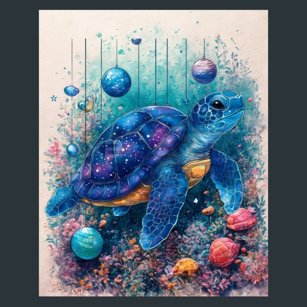 Slow and Free Turtles Metal Wall Art and Desktop Mouse Pad by X2Metal