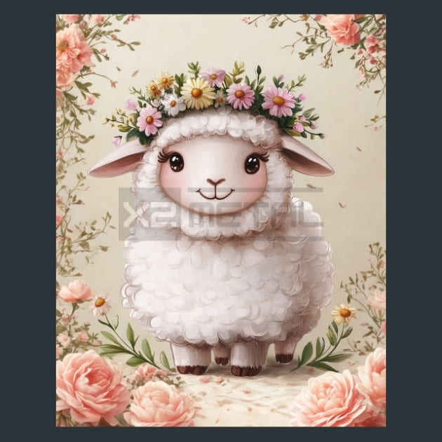 Snowball Sheep Metal Wall Art and Desktop Mouse Pad by X2Metal