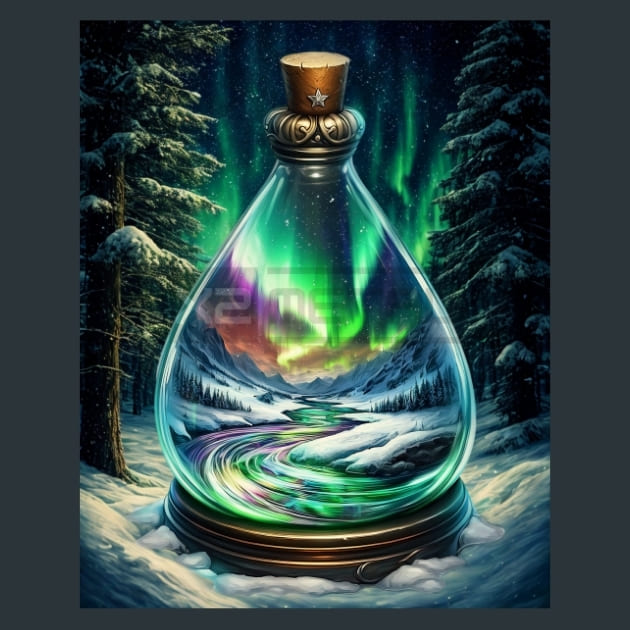 Snowglobe Winter 8 Metal Wall Art and Desktop Mouse Pad by X2Metal