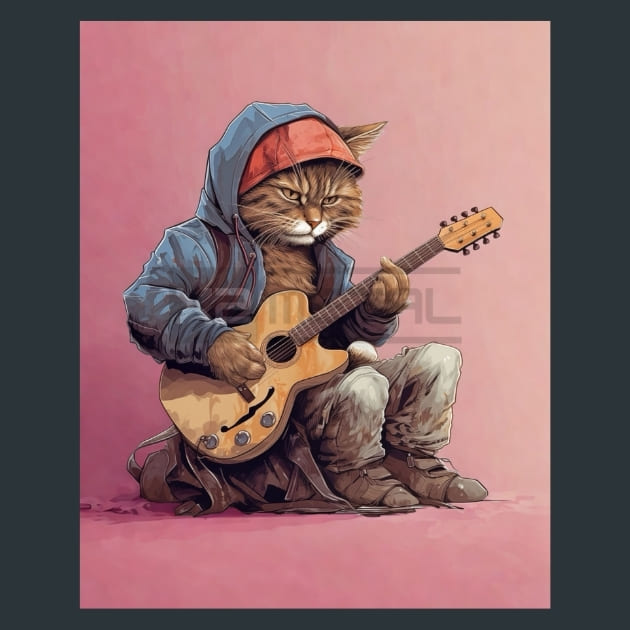 Soaring Sentinel Cat Metal Wall Art and Desktop Mouse Pad by X2Metal