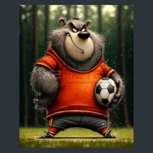 Soccer Player 66 Metal Wall Art and Desktop Mouse Pad by X2Metal