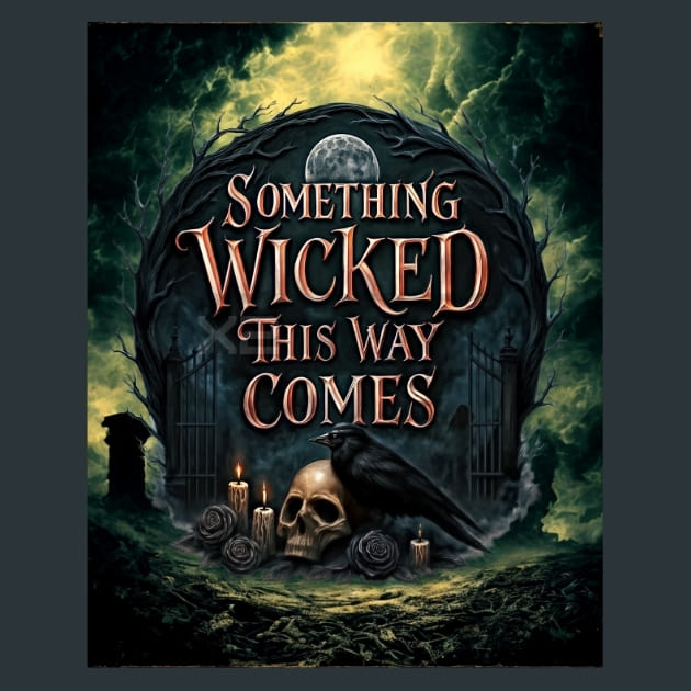 Something Wicked This Way Comes Metal Wall Art and Desktop Mouse Pad by X2Metal