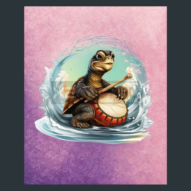 Spirit of the Wild Turtle Metal Wall Art and Desktop Mouse Pad by X2Metal