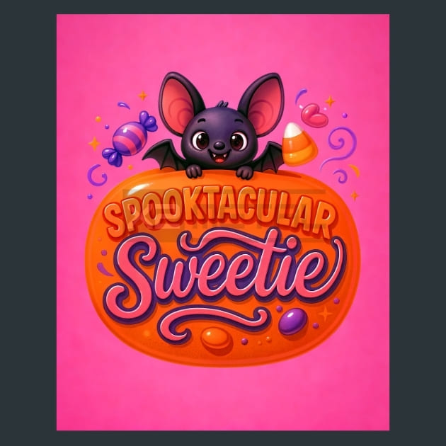 Spooktacular Sweetie Metal Wall Art and Desktop Mouse Pad by X2Metal