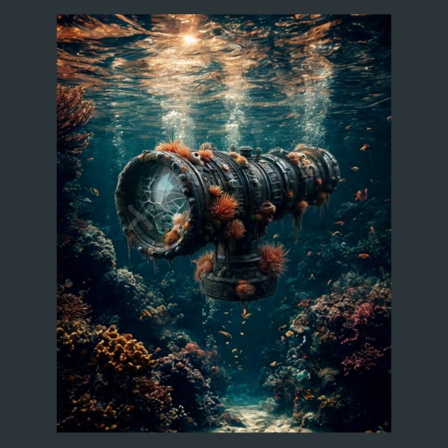 Spy-glass-Shipwreck-Relics-metal-prints-posters-mouse-pads