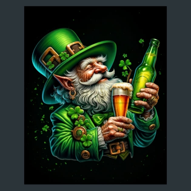 St-Patrick Leprechauns Metal Wall Art and Desktop Mouse Pad by X2Metal