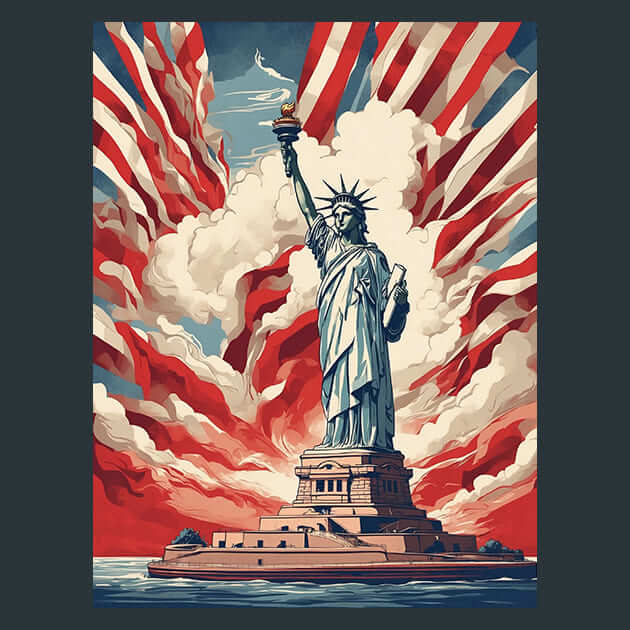 Statue Liberty Metal Wall Art and Desktop Mouse Pad by X2Metal